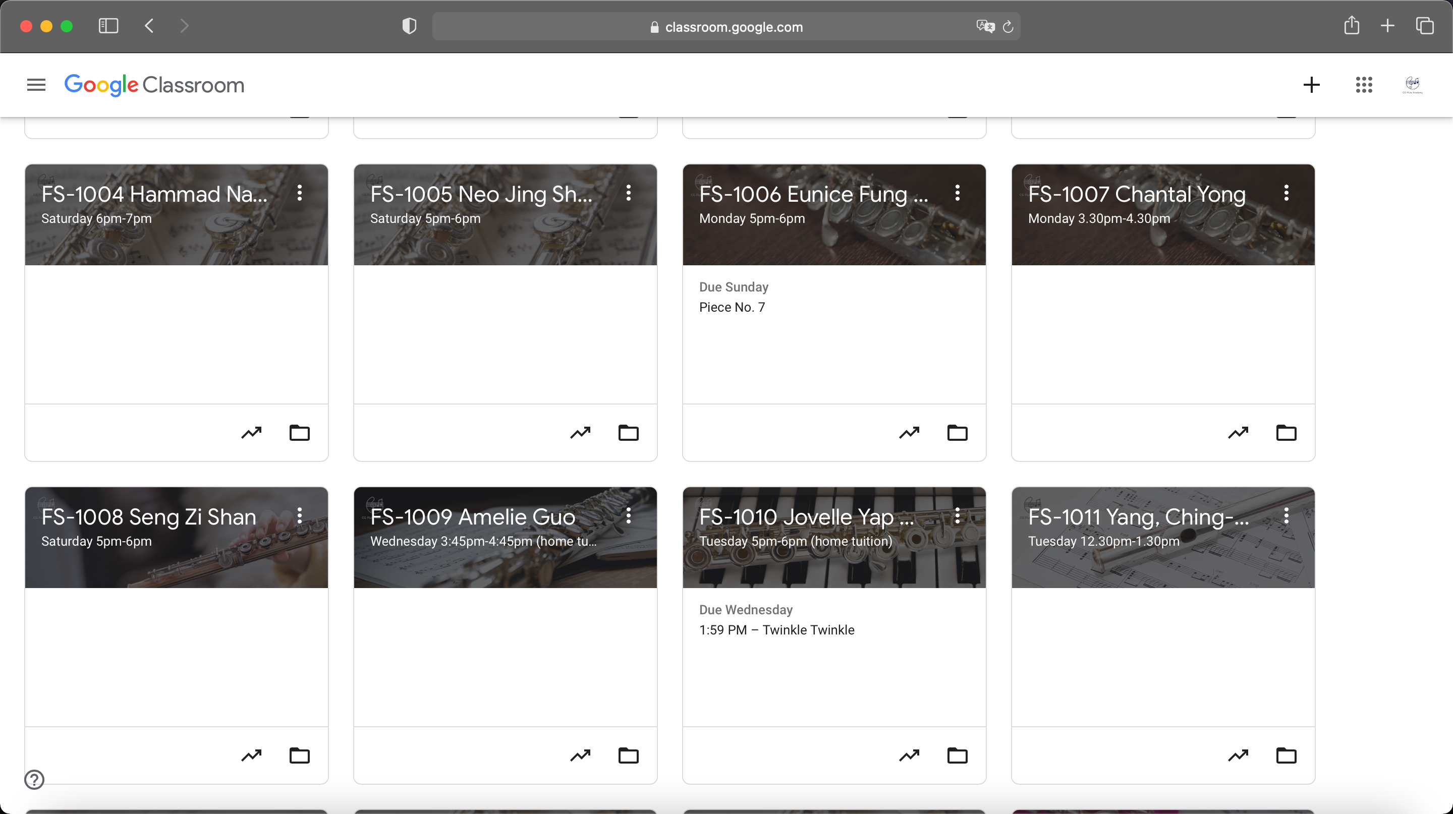 CG Flute Academy: Google Classroom – CG Flute Academy
